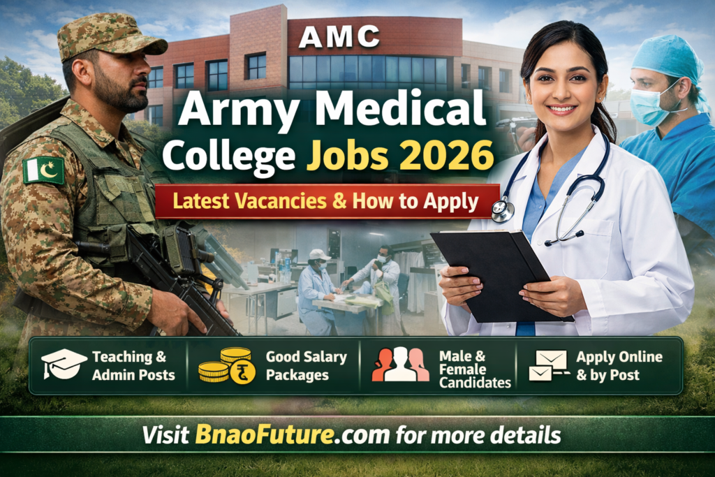 Army Medical College Jobs 2026 Announcement