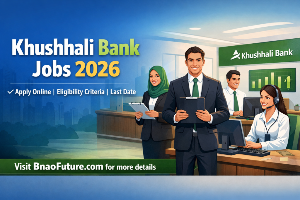 Khushhali Microfinance Bank Jobs 2026 Online Apply – Latest Announcement