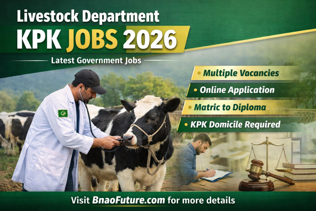 Livestock Department KPK Jobs 2026 – Apply Online For This Exciting Vacancy