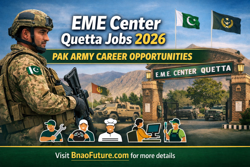 EME Center Quetta Jobs 2026 – Latest Pak Army Career Opportunities